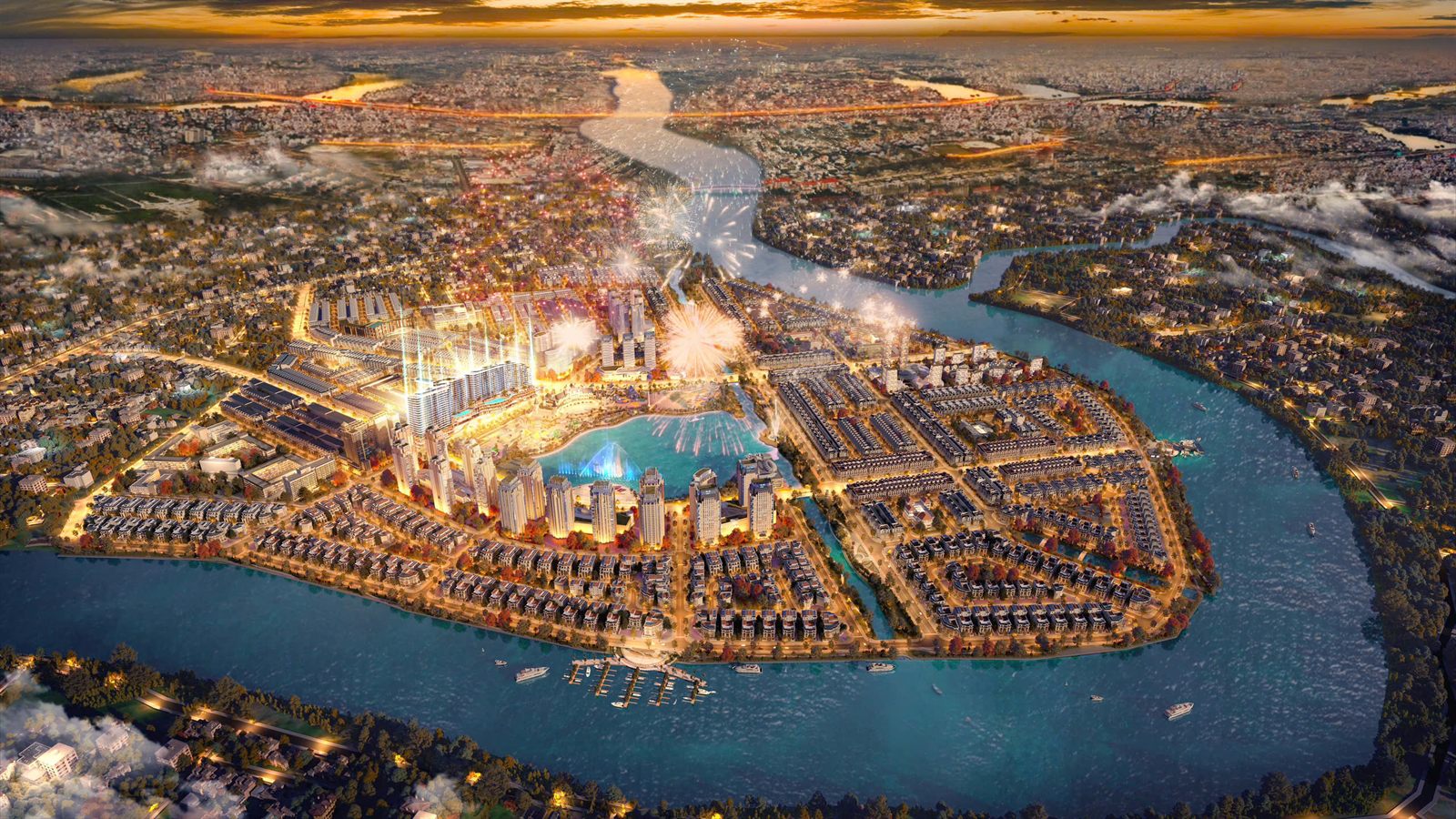 Toàn cảnh Vạn Phúc City về đêm