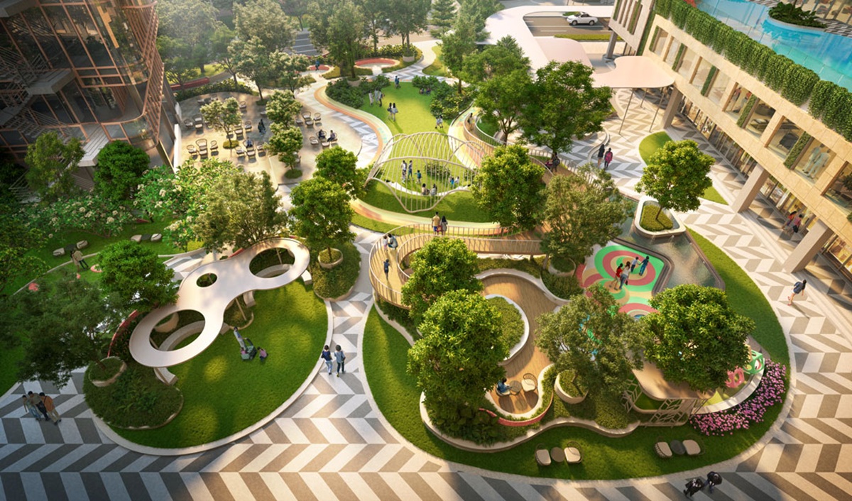 Tổng thể tiện ích nội khu căn hộ Diamond Sky Vạn Phúc City